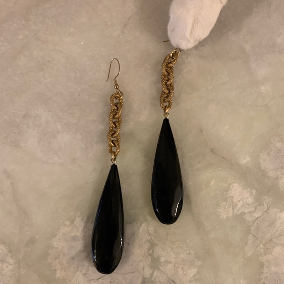 Vintage 80s Drop Earrings - Picture 1 of 4